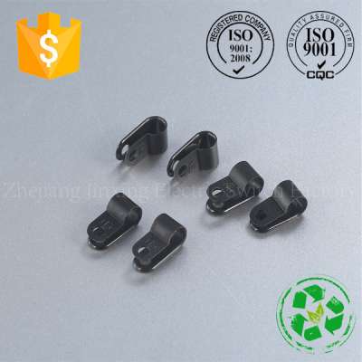 ZHEJIN 2N 3.3mm 1/8" Nylon Cable Wire Tubing Mounting Fixing Clip Clamp 1000Pcs Black